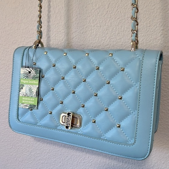 NWT Badgley Mischka Crossbody Faux Pearl Studded Accents - Picture 3 of 15